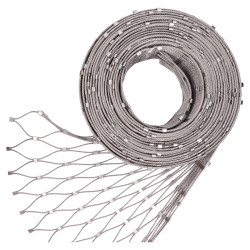 Lanková sieť, 0,8 x 10 m, oko 60 x 104 mm, o 3 mm, AISI 316 Lanková sieť, 0,8 x 10 m, oko 60 x 104 mm, o 3 mm, AISI 316
